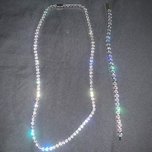 Matching necklace and tennis bracelet